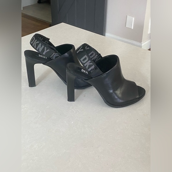 DKNY Black Leather Heels - Picture 3 of 5